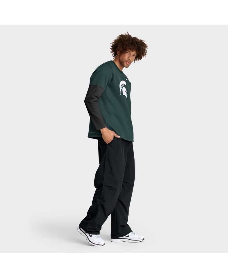 Men's Green Michigan State Spartans 2025 Sideline Coach Performance Long Sleeve T-Shirt