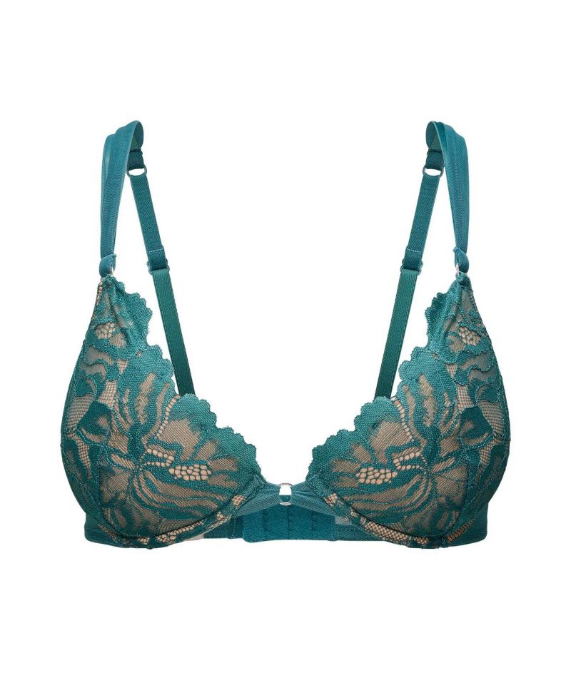 Marieprune Lace Push Up Plunge Bra