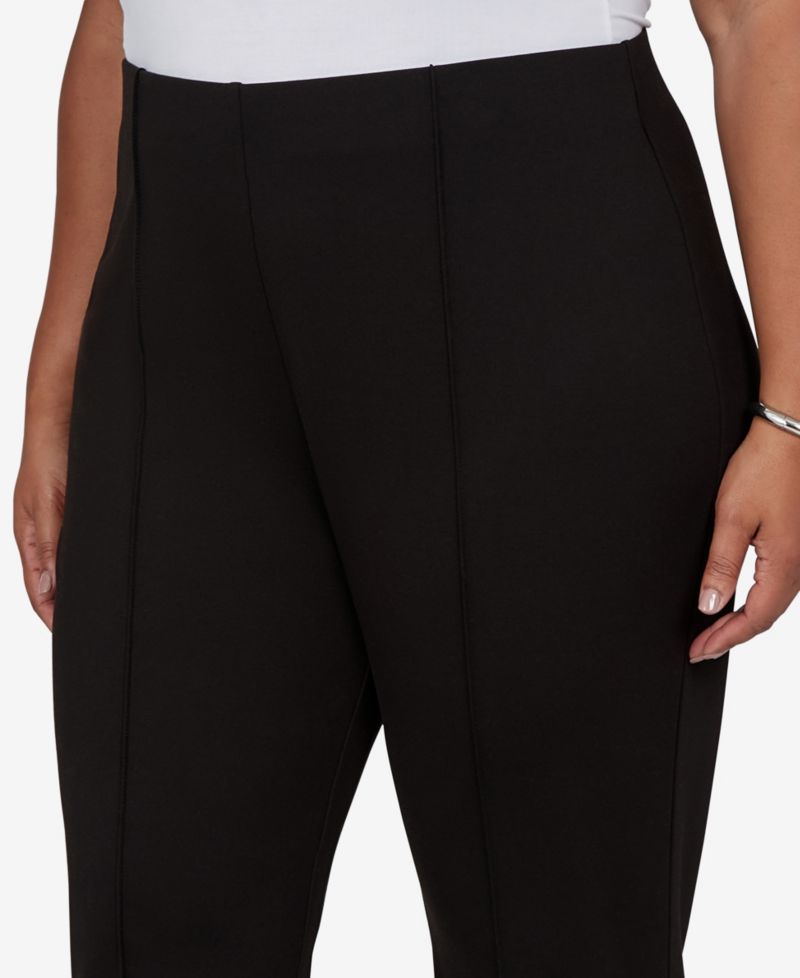 Plus Size Pull-On Straight Ponte Pants