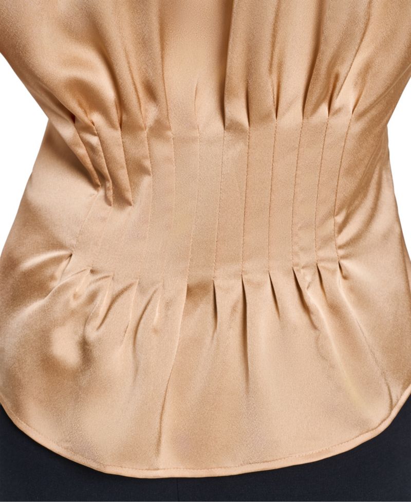 Women's Short-Sleeve Button-Front Blouse