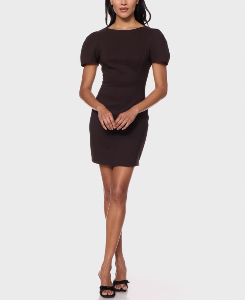 Juniors' Tailored Short-Sleeve Sheath Dress