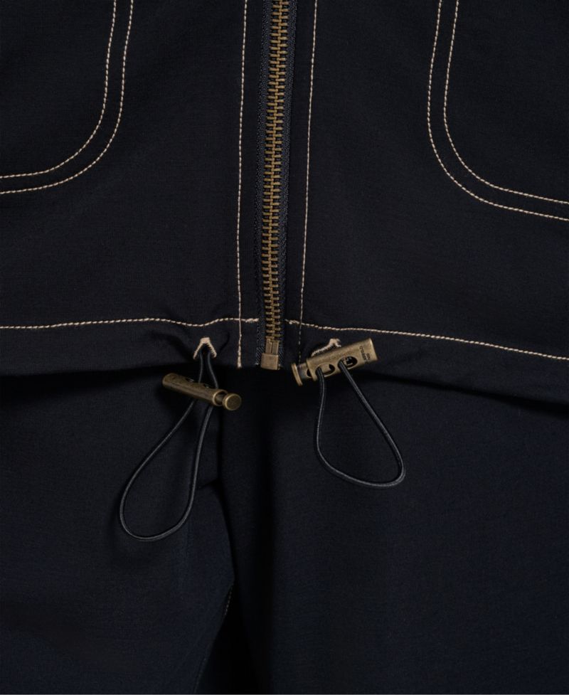 Plus Size Mock-Neck Zip-Front Jacket