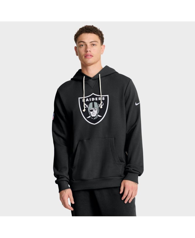 Men's Black Las Vegas Raiders Sideline Standard Issue Initial Home Dri-FIT Hoodie