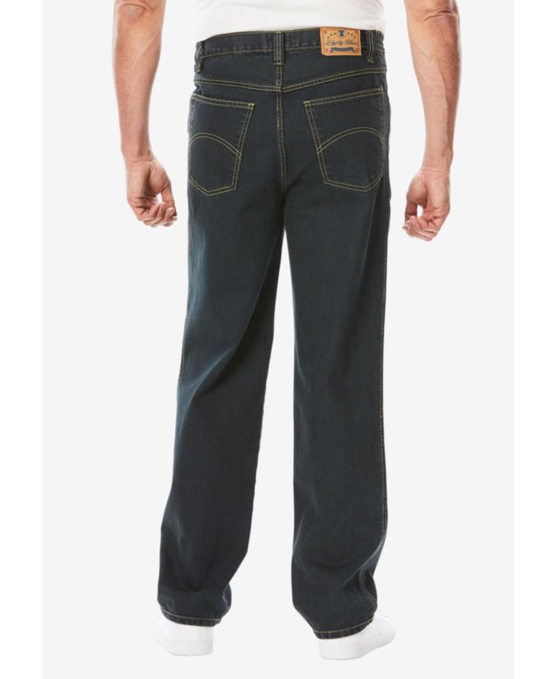 Men's by KingSize Loose-Fit Side Elastic 5-Pocket Jeans