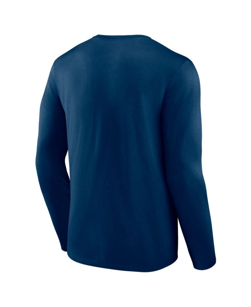 Men's Navy Seattle Kraken Authentic Pro Primary Long Sleeve T-shirt