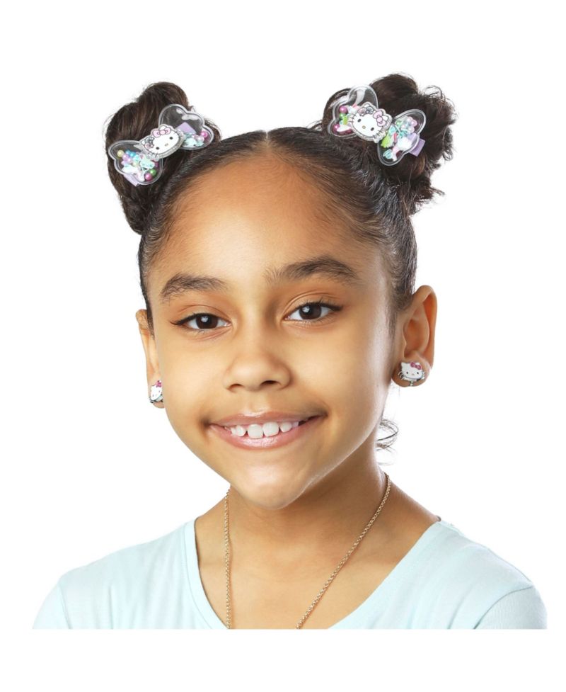 Mermaid Hair Clips 4-Piece Set Official License, Snap Back Shaker Hair Clips, Sanrio Accessories