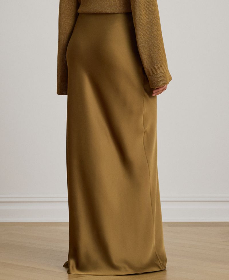 Women's A-Line Charmeuse Maxi Skirt