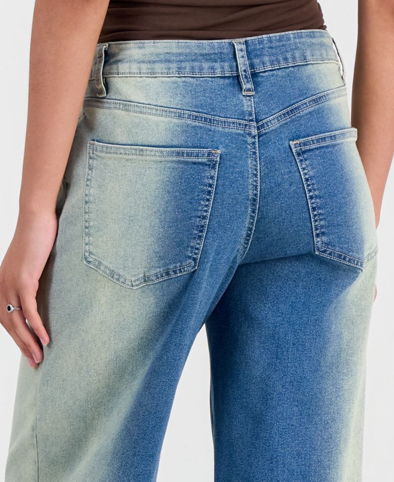 Juniors' Ultra 90s Wide-Leg Ombr&eacute; Jeans