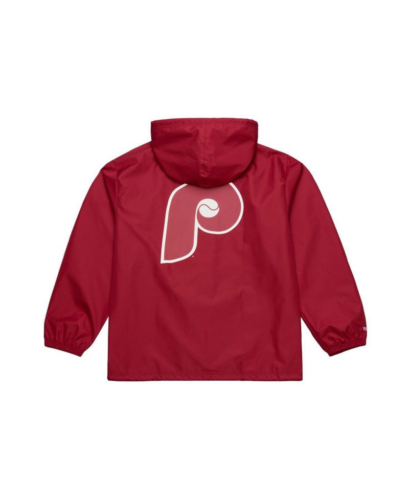 Men's Red Philadelphia Phillies Full-Snap Hooded Coaches Jacket