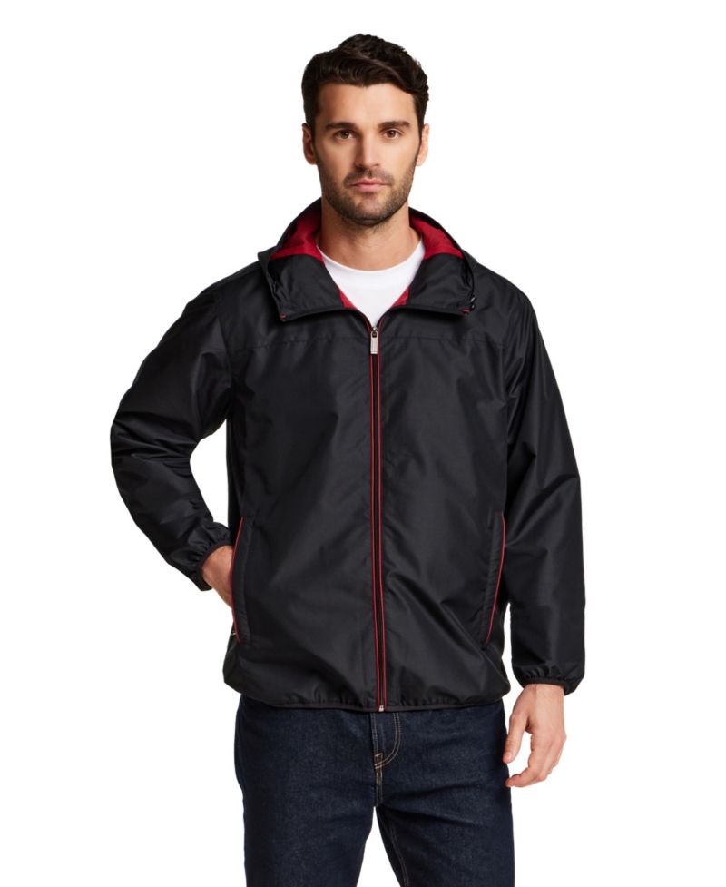 Men's Hooded Water-Resistant Lightweight Windbreaker Jacket