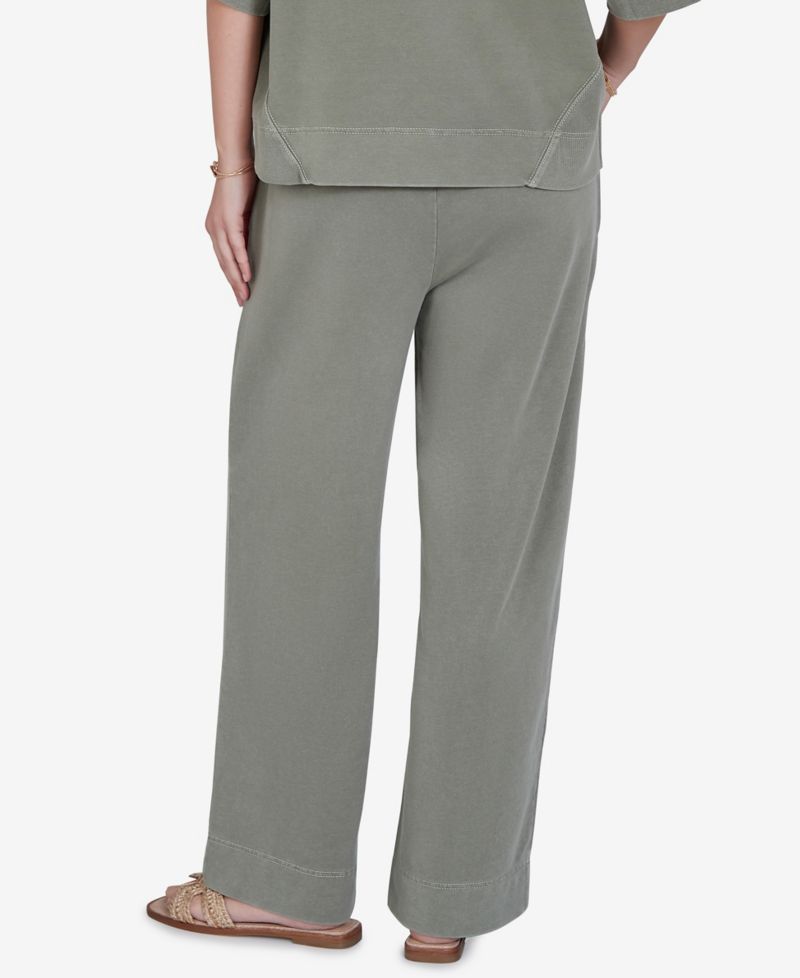 Petite Snow Wash Elastic Waistband Pants