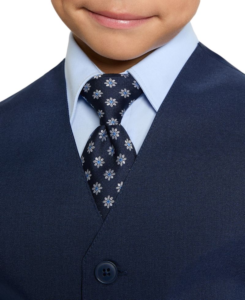 SmartWash Boys' 4-7 Washable Vest, Shirt, Pants and Tie, 4-Piece Set