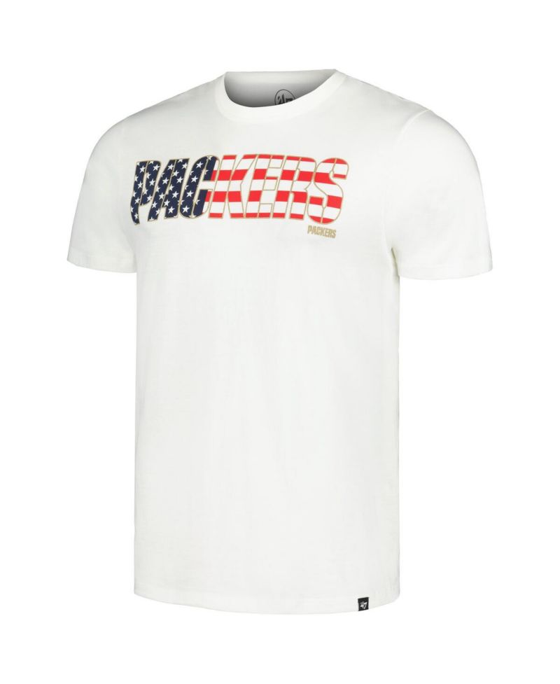 White Green Bay Packers Flag Script Franklin T-Shirt