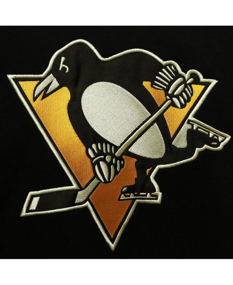 Men's Mario Lemieux Black Pittsburgh Penguins Retired Player Name and Number Lacer Pullover Hoodie