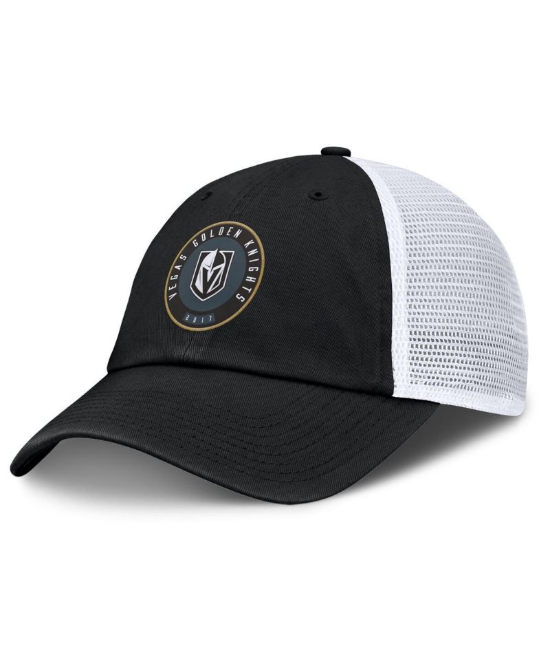 Men's Black/White Vegas Golden Knights Averie Trucker Adjustable Hat