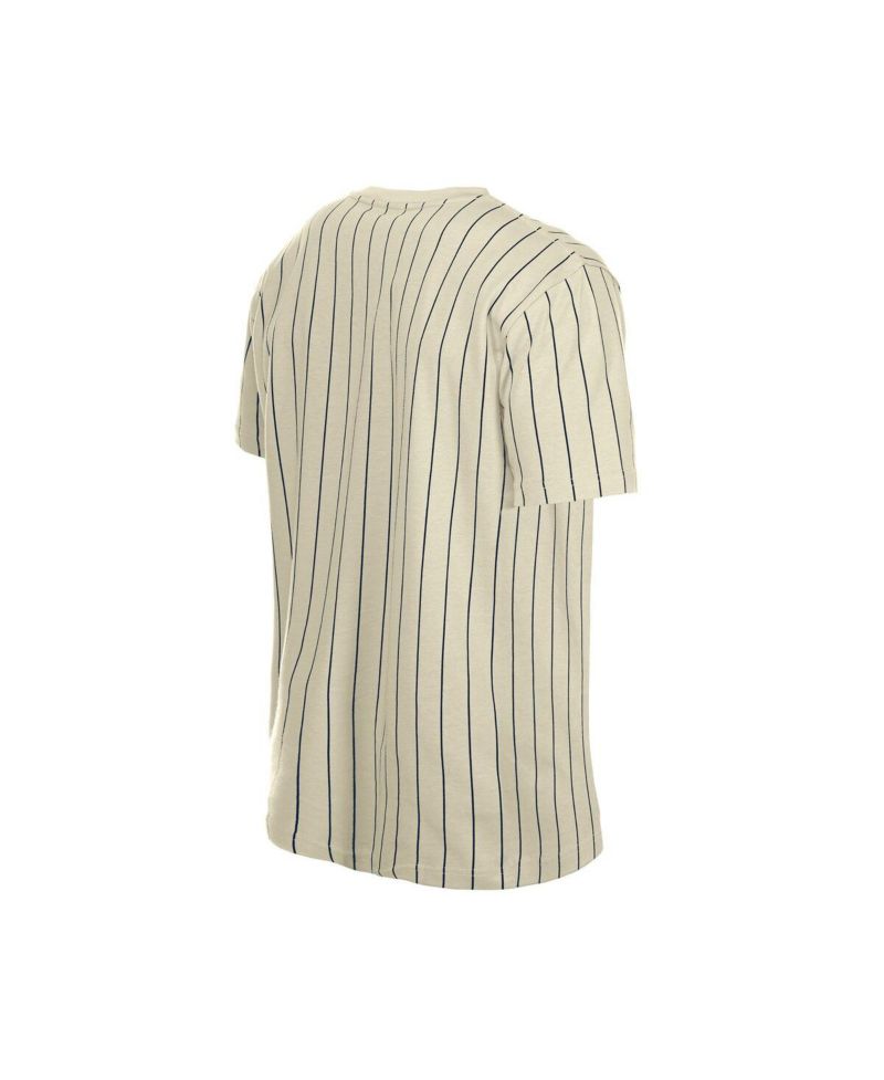 Men's Cream USA Baseball Throwback Meshback Pinstripe T-Shirt