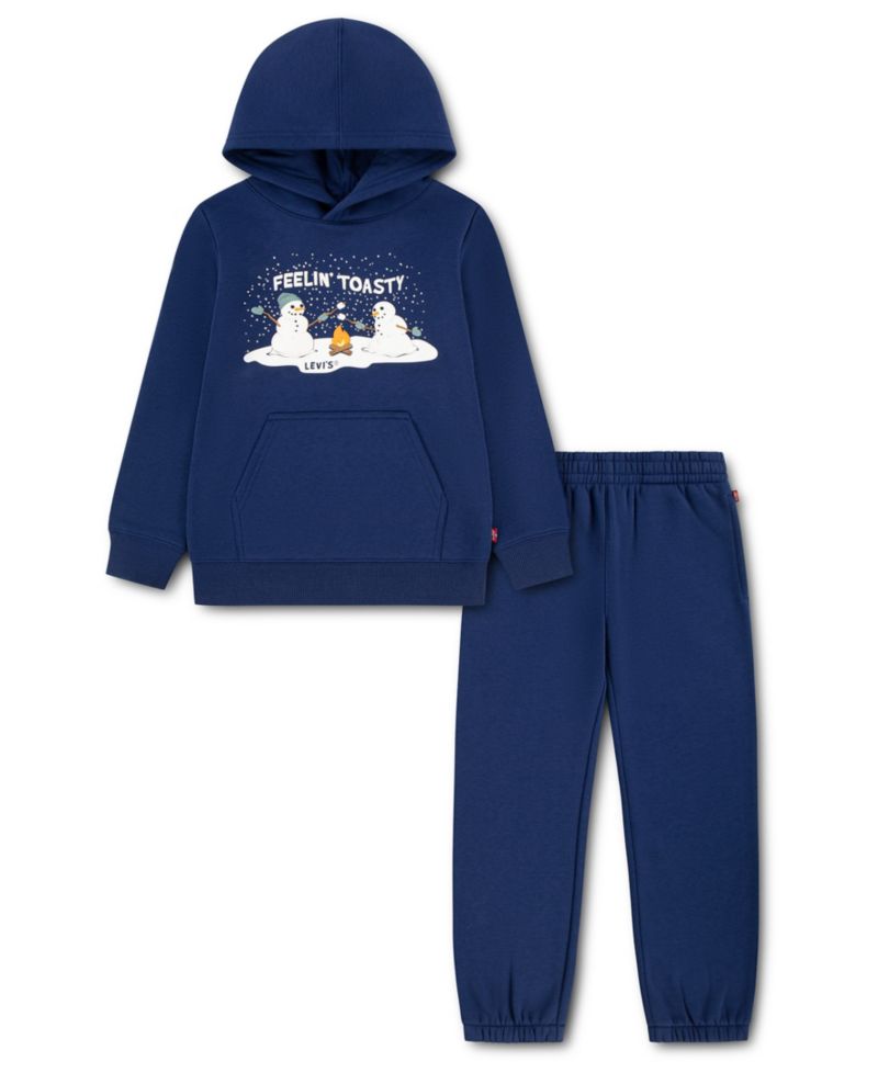 Boys' 2T-7 Toasty Snowman Hoodie and Joggers, 2-Piece Set