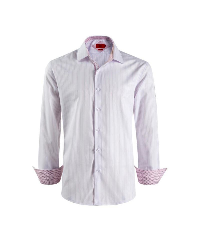 Men's Slim Fit Striped Button-Down Shirt