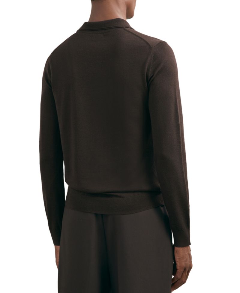 Men's Milburn Merino Wool Open-Collar Sweater