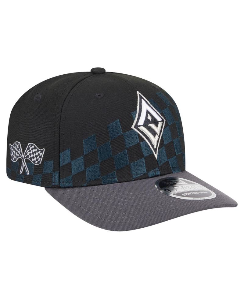 Men's and Women's Black Las Vegas Aces 9SEVENTY Checkerboard Print Adjustable Hat