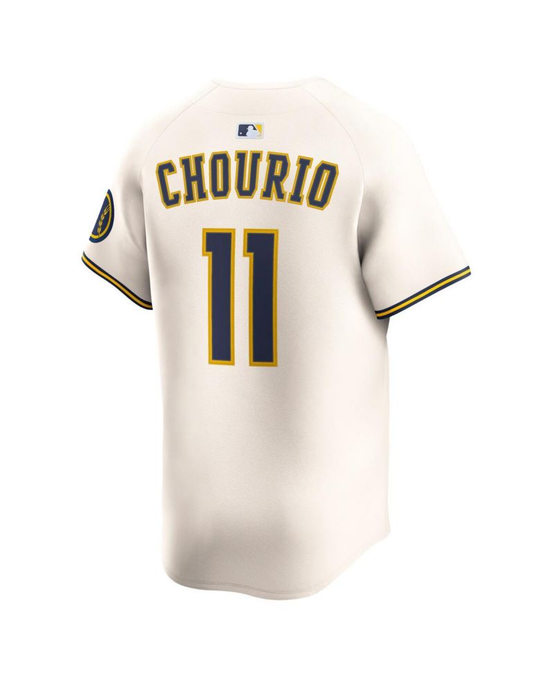 Men's Jackson Chourio Cream Milwaukee Brewers Home Limited Jersey