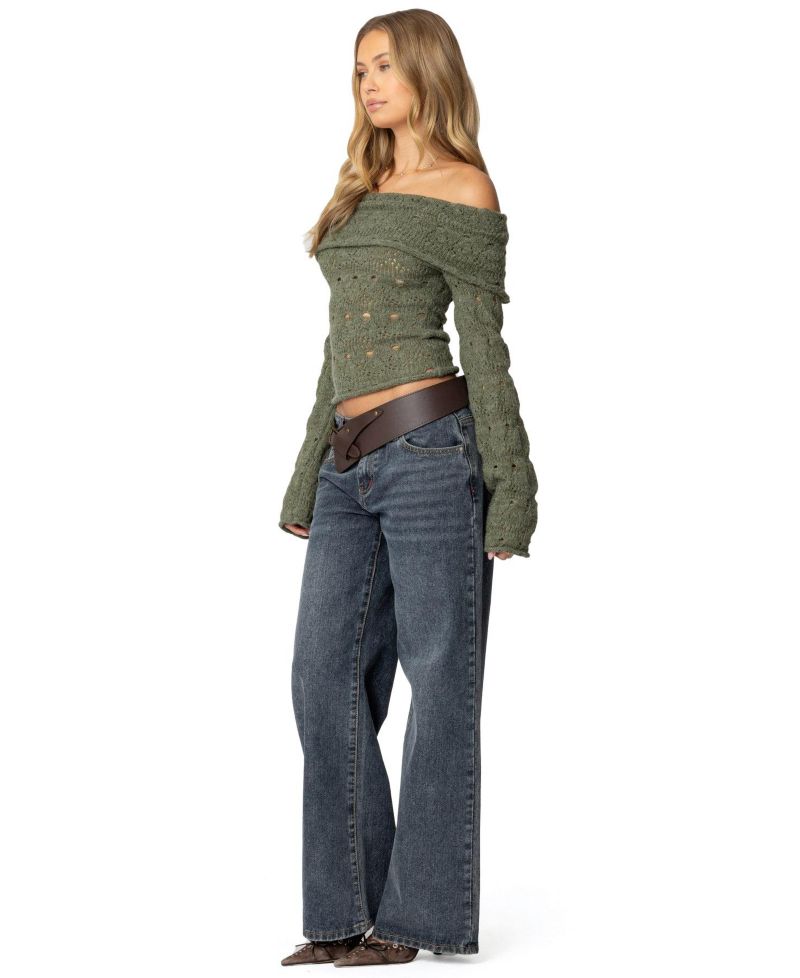 Women's Kenna Fold Over Knit Top