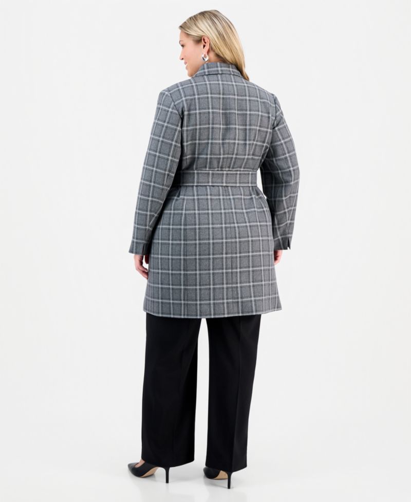Plus Size Belted Wide-Leg Mid-Rise 2 Piece Pantsuit