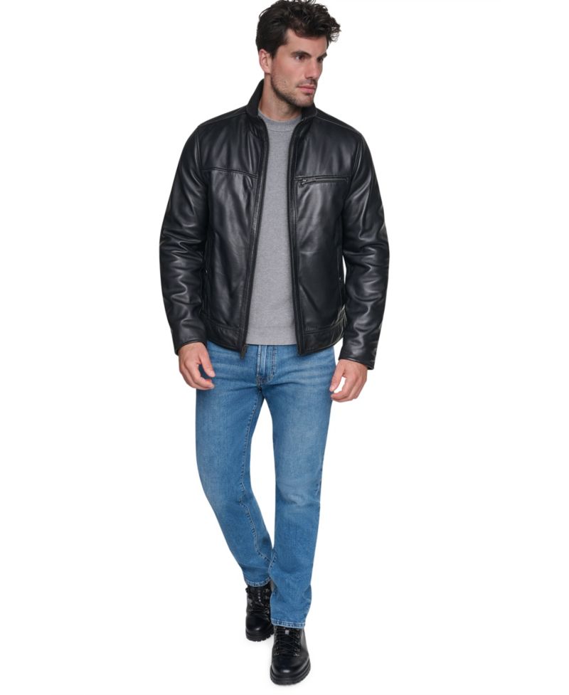 Men's Fur Lined Leather Jacket