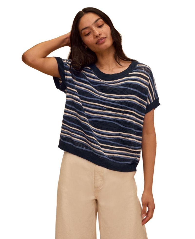 Women's Landscape Stripe Knitted Top