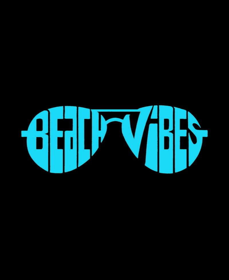 Plus Size Beach Vibes Word Art Tank Top
