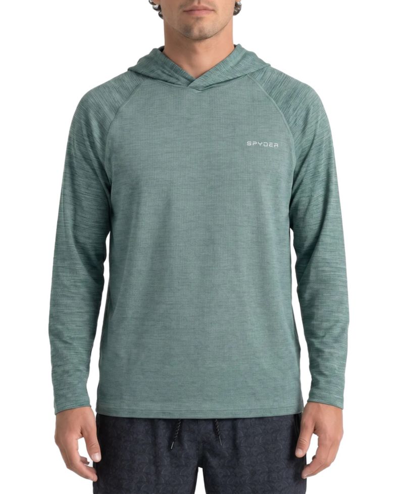 Men's Birdseye Heather Hooded Long-Sleeve Rash Guard