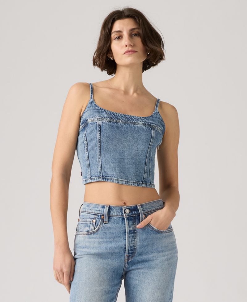 Premium Women's Jadine Denim Tank Top