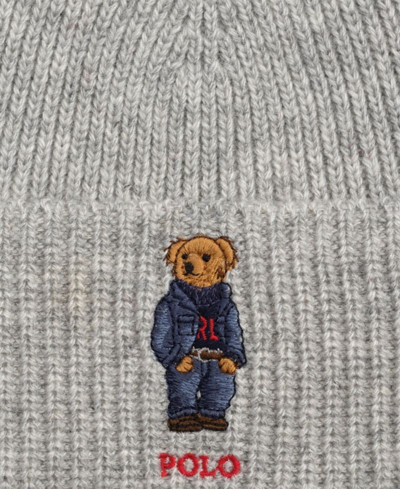 Men's Solid Denim Bear Beanie
