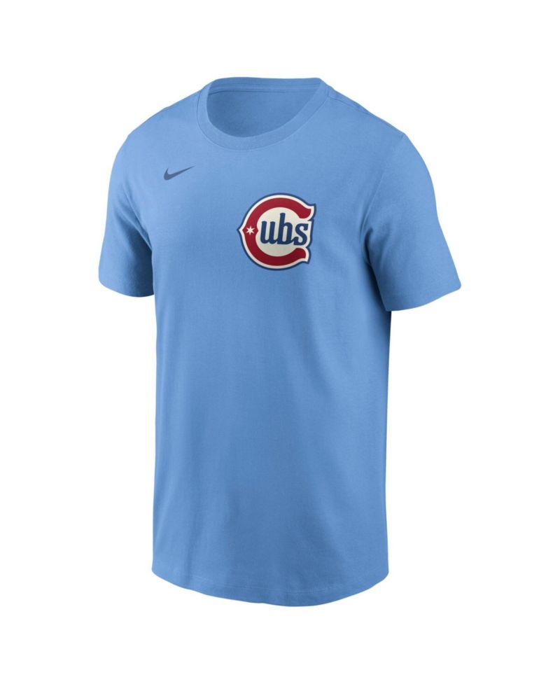 Men's Michael Busch Light Blue Chicago Cubs Name & Number T-Shirt