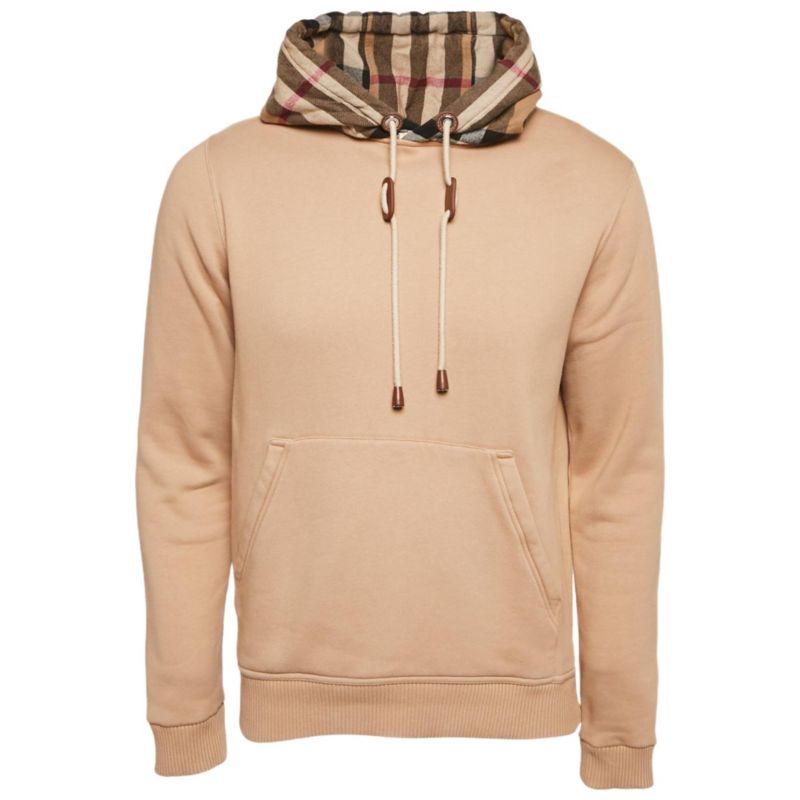 Women's Beige Logo Applique Cotton Knit Zip-Up Hoodie