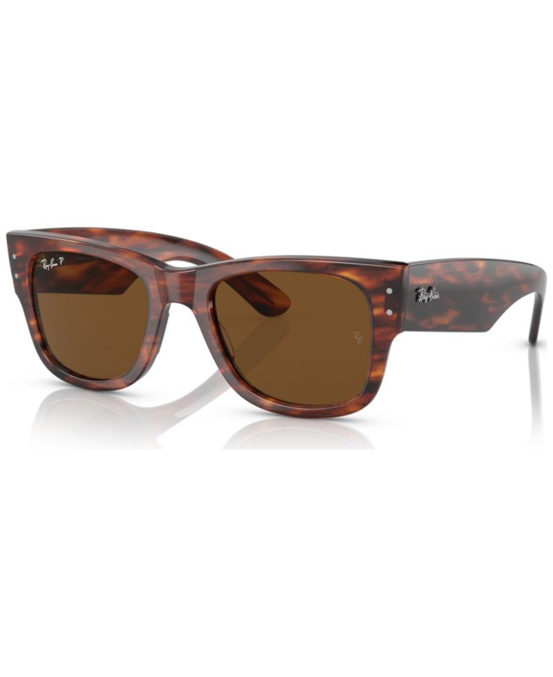 Mega Wayfarer 52 Unisex Polarized Low Bridge Fit Sunglasses