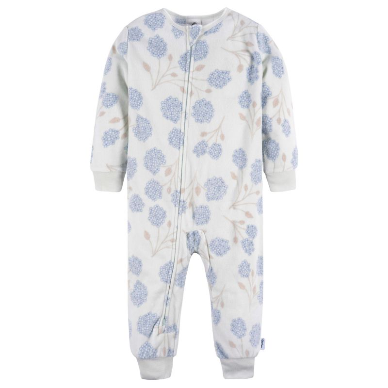 Baby Girls Footless Fleece Pajamas, 3-Pack