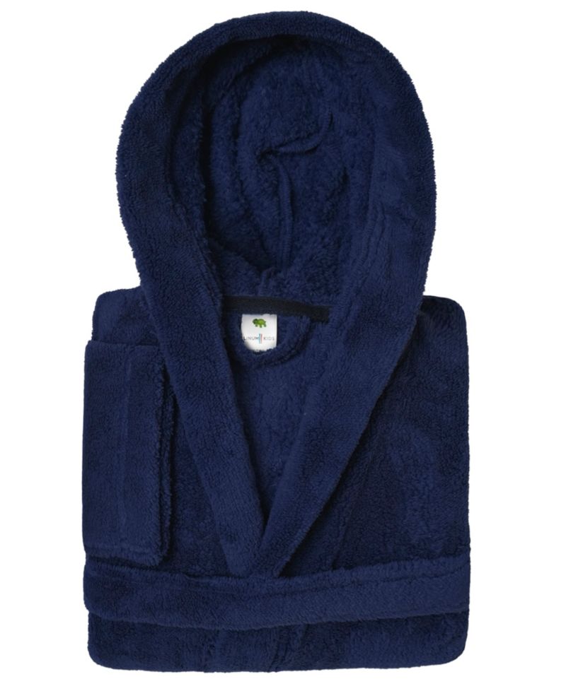 Kids Super Plush Double Brushed Hooded Polyester Bathrobe