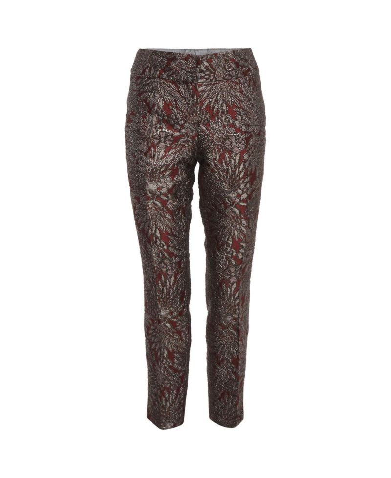 Women's Floral Mid-Rise Straight Pants
