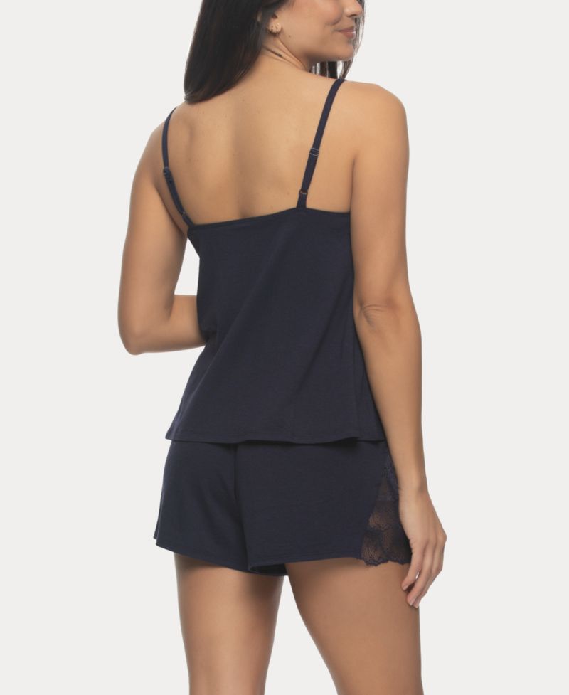Women's Desiree Short Sleeve Pajama Camisole and Short Set