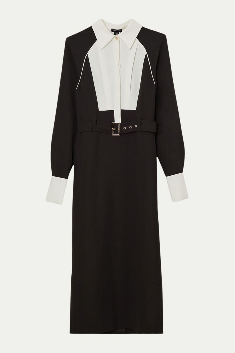 Women's Twill Collared Woven Midi Dress