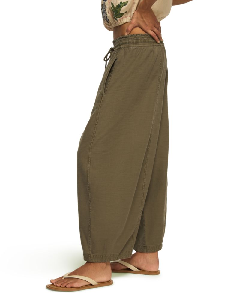 Women's Drawstring Balloon Mid-Rise Pants