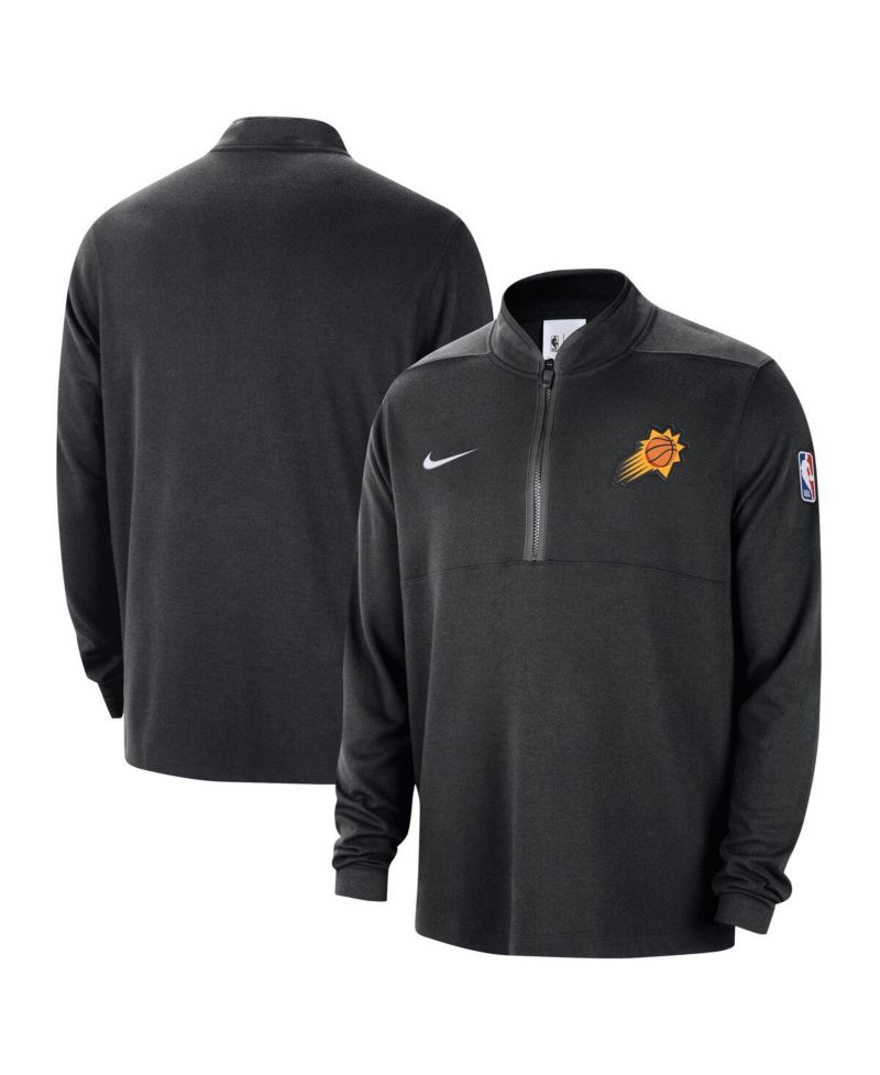 Men's Black Phoenix Suns 2024/25 Courtside Performance Half-Zip Top