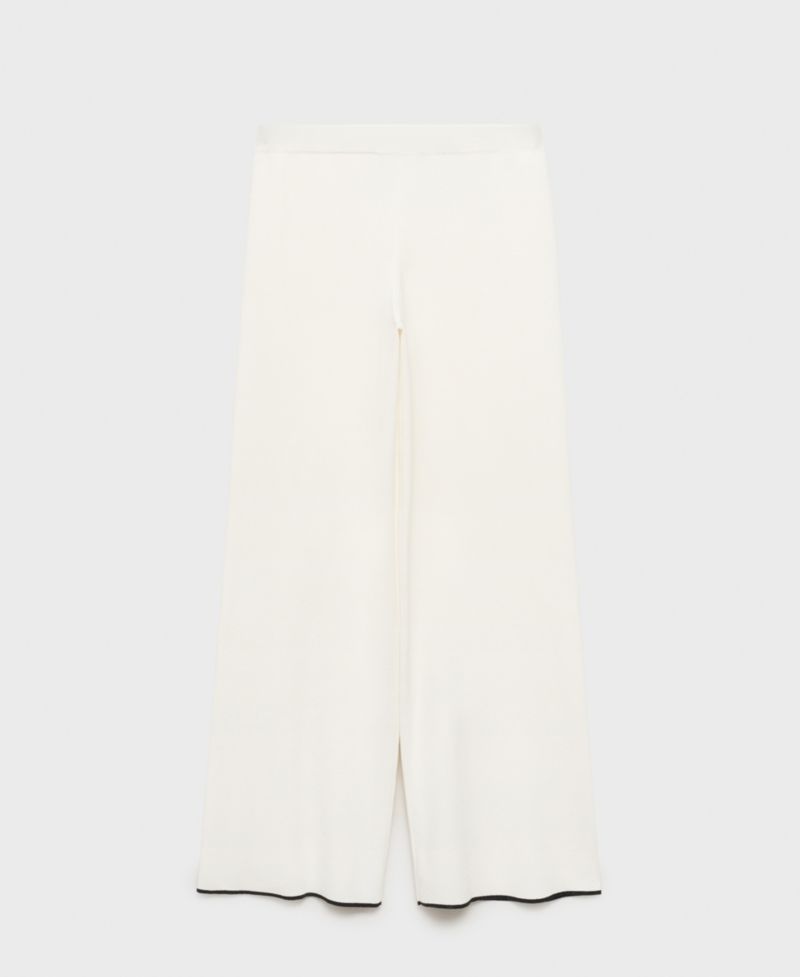 Women's Contrasting Low-Rise Knitted Pants