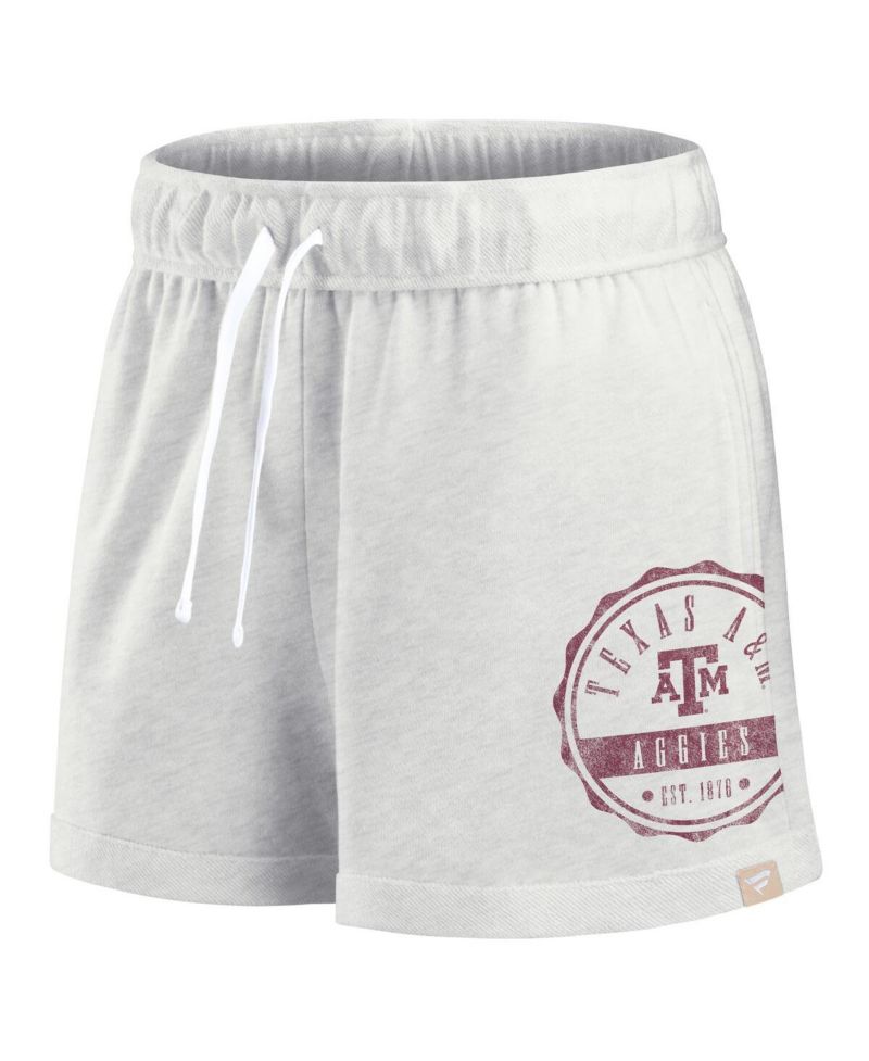 Women's Oatmeal Texas A&M Aggies Win Badge Shorts