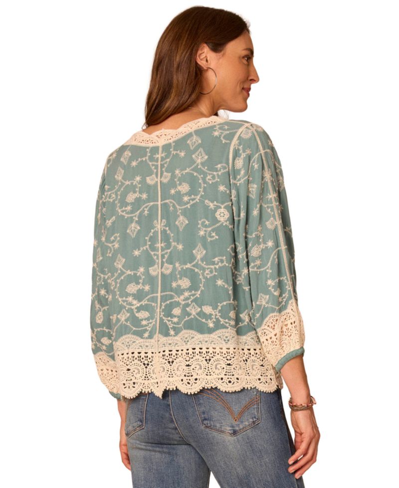 Petite Crochet Framing Cropped Open-Front Jacket