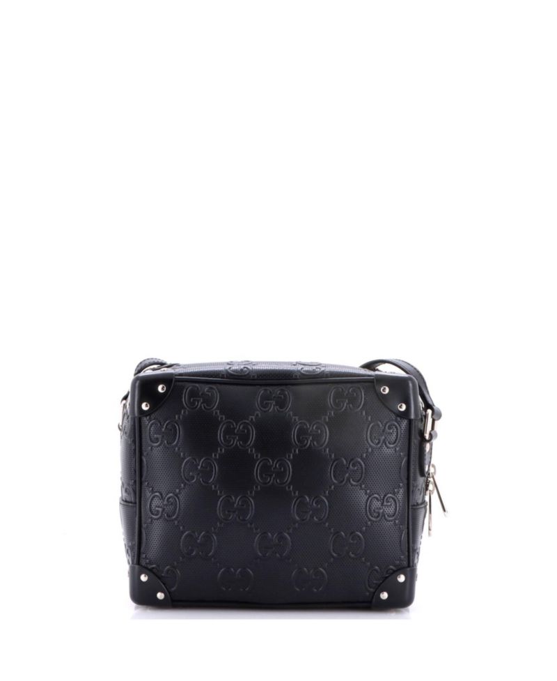 Square Shoulder Bag GG Embossed Perforated Leather