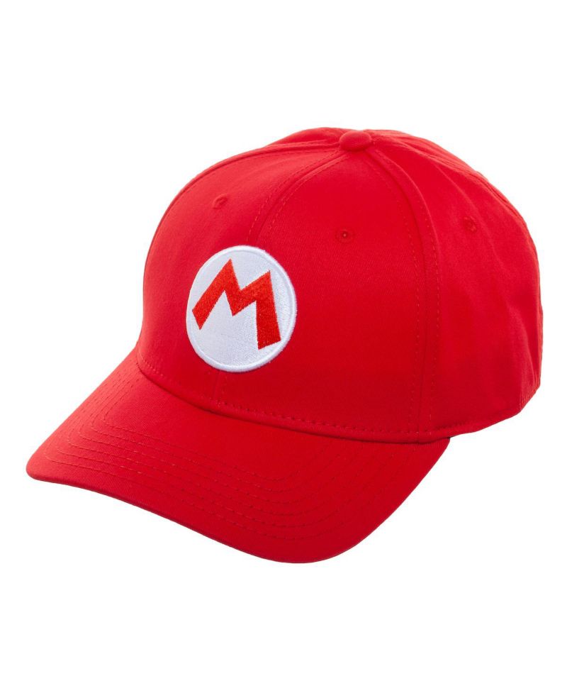 Men's Bros Mario Red Flex Fit Hat
