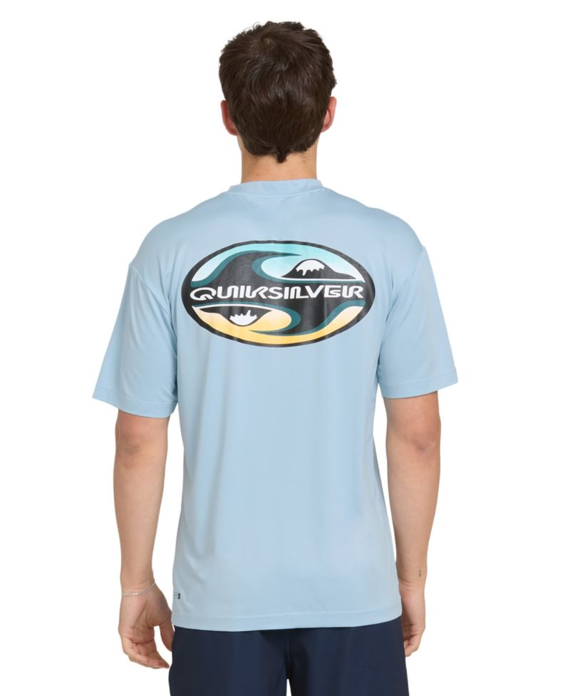 Men's Graphic Printed Short-Sleeve Swim T-Shirt