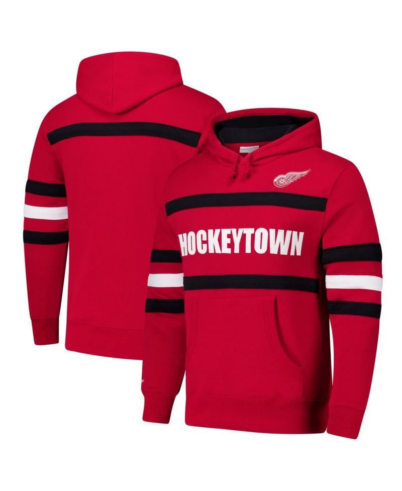 Men's Red Detroit Red Wings Head Coach Slogan Pullover Hoodie